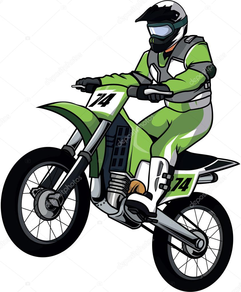 Vetor de ilustração de aventura de trilhas de motocross em fundo preto