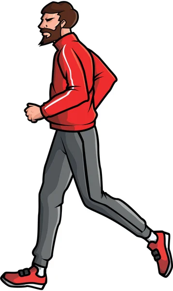 Jogging hombre ilustración diseño — Vector de stock