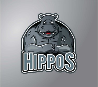Hippo design vector illustration clipart