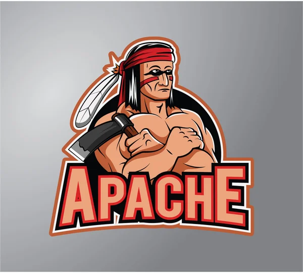 Apache diseño vector ilustración — Vector de stock