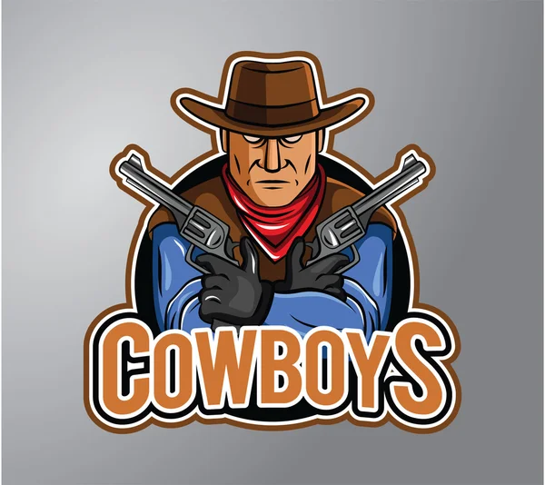 Cowboy disegno vettoriale illustrazione — Vettoriale Stock