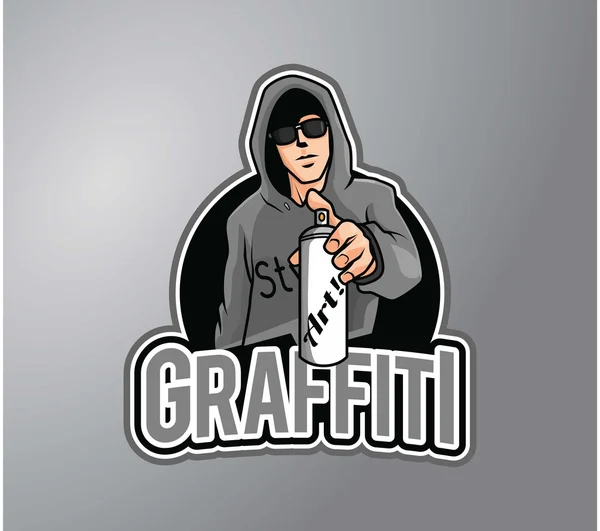 Grafitti artista diseño vector ilustración — Vector de stock