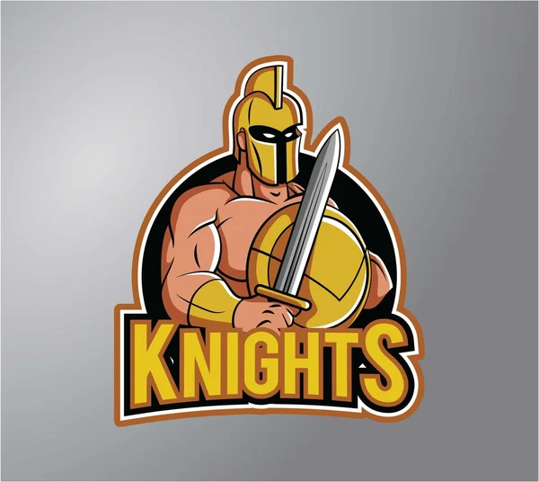 Savaşçı Knights vektör çizim tasarım — Stok Vektör
