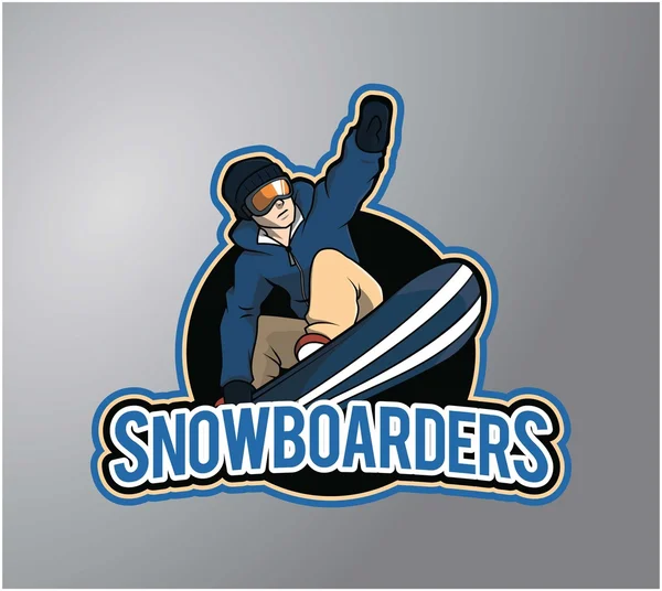 Illustrazione vettoriale di progettazione snowboarder — Vettoriale Stock