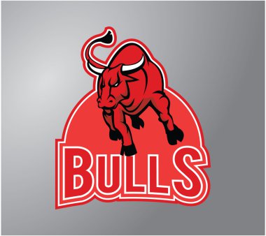 Kırmızı boğa illüstrasyon