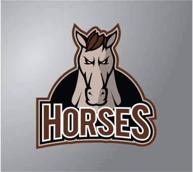 At illüstrasyon tasarım rozeti