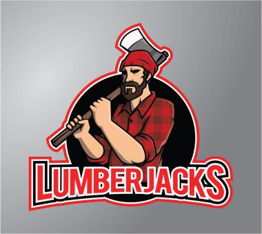 Lumberjack Illustration design badge clipart