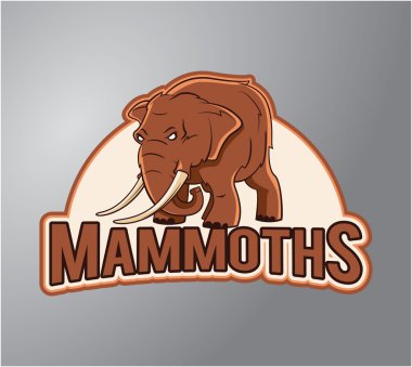 Mamut illüstrasyon tasarım rozeti