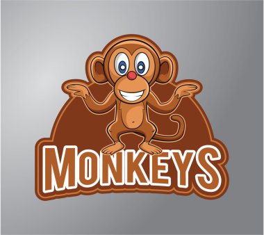 Maymunlar teknoloji vektör çizim