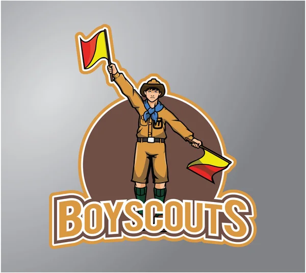 Boy scout illustration — Stock vektor
