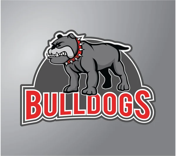 Bulldog afbeelding ontwerp badge — Stockvector