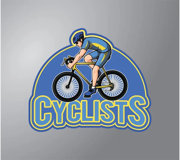 BMX cyklista ilustrace design odznak — Stockový vektor