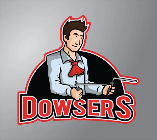 Dowser uomo illustrazione — Vettoriale Stock