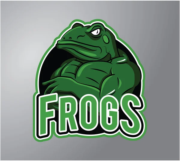 Insignia de diseño Frog Illustration — Vector de stock