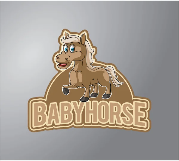 Baby koně designu odznak — Stockový vektor