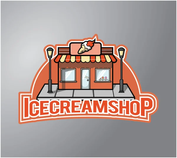 Ice cream shop vector — Stock Vector