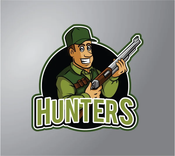 Hunter afbeelding ontwerp badge — Stockvector