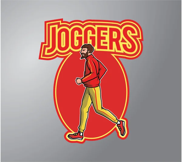 Joggers afbeelding ontwerp badge — Stockvector