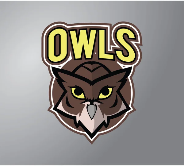Owl Illustration design badge — Stock Vector