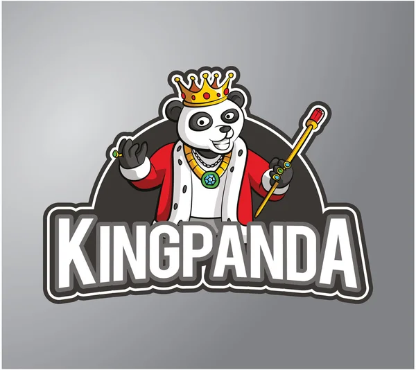 Insigne design King Panda Illustration — Image vectorielle