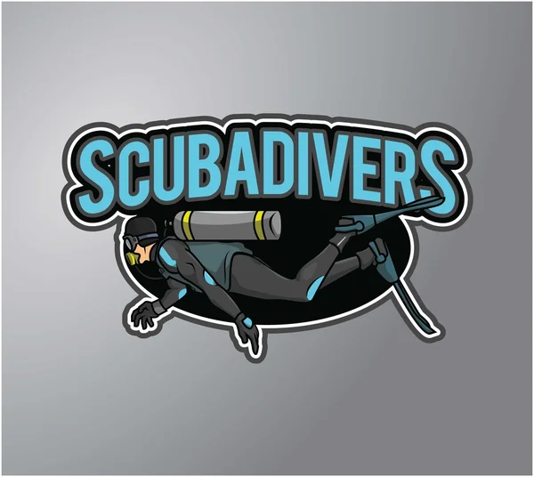 Scuba diver illustration design — Stock vektor