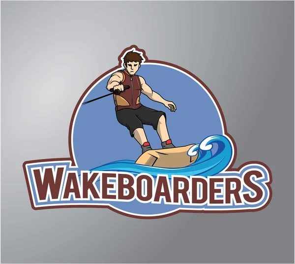 Wakeboarder disegno vettoriale illustrazione — Vettoriale Stock