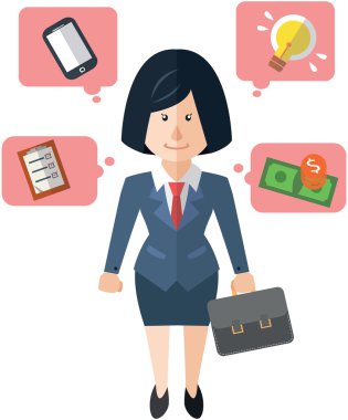 iş kadını vektör