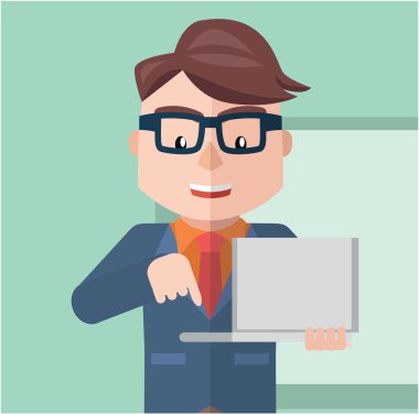 Genç çift holding dizüstü