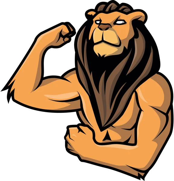 Strong lion vector illustration — Stock Vector