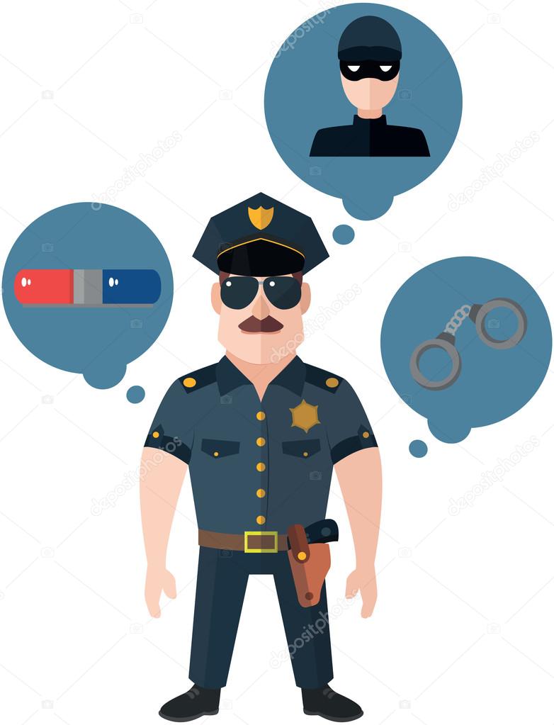 Police officer illustration vector