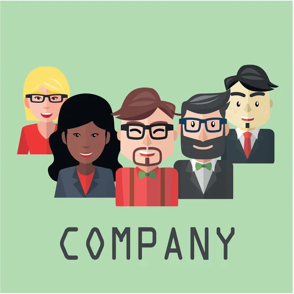 Trabajo en equipo de la empresa — Vector de stock