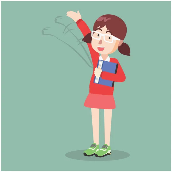 Fotos: diciendo hola | Dos niños americanos diciendo Hola — Vector de