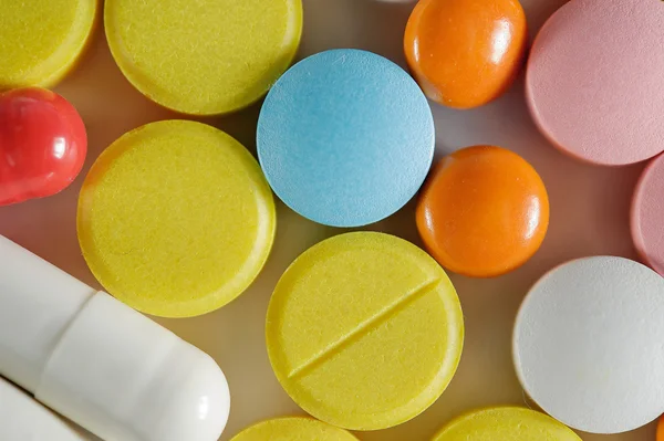 Medicines: tablets, capsules and pills closeup — Stock Photo, Image