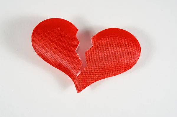 Broken heart on a white background — Stock Photo, Image