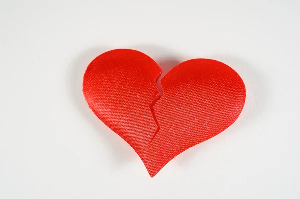 Broken heart on a white background — Stock Photo, Image