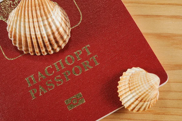 pasaport closeup ve kabukları, tatile gitme zamanı
