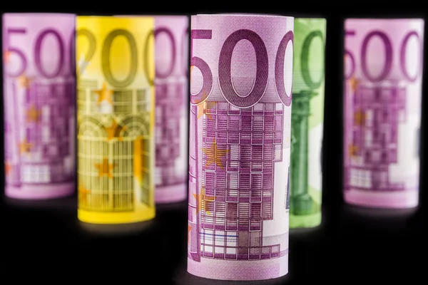 Вид крупным планом банкноты 500 евро — стоковое фото