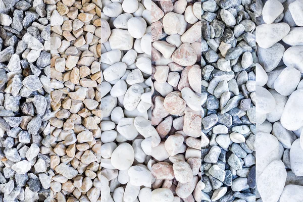 不同类型的石头，竖条纹的混合物 — 图库照片