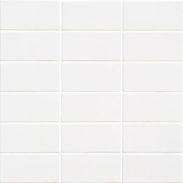 Mozaika bílý obdélník s horizontální strukturou — Stock fotografie