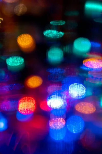 Vibrant Color Blurred Celebration Dancing Night Lights City Life May — Stock Photo, Image