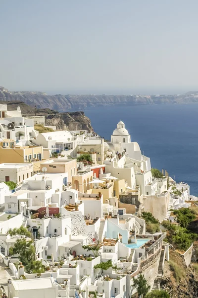 Visa Oia santorini och del i caldera — Stockfoto