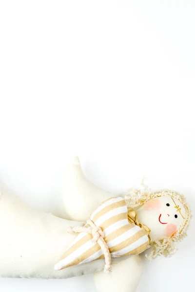 白い背景の上のクリスマスの天使 — ストック写真