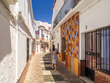 Nerja, İspanya sokakta görünümünü