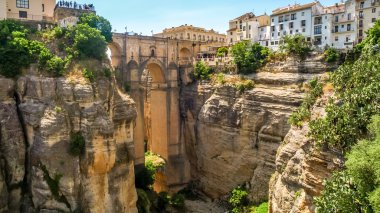 ronda, İspanya uçuruma binaların görünümü