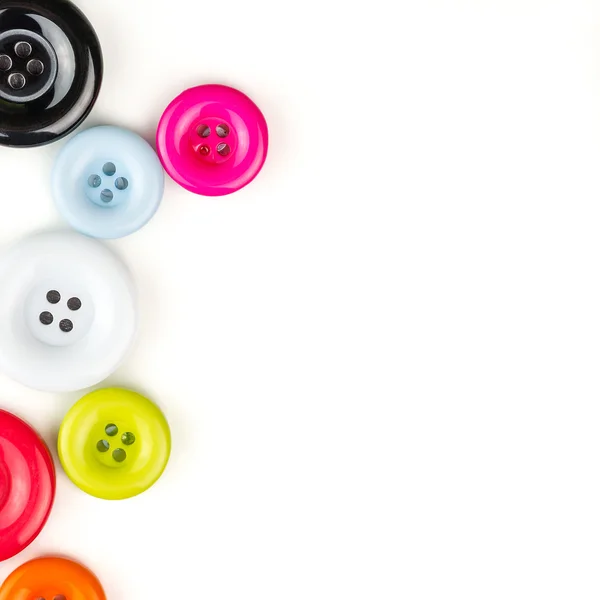 Multicolored buttons on white background — Stock Photo, Image