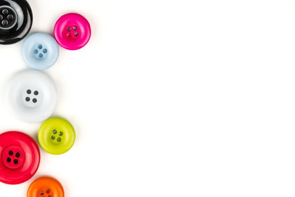 Multicolored buttons on white background — Stock Photo, Image