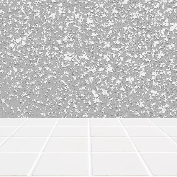 Современная бежевая мозаика со стеной из четырехлистной абстрактной серой — стоковое фото