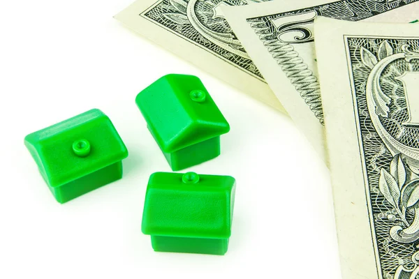 Buying new houses in dollars — Stock Photo, Image