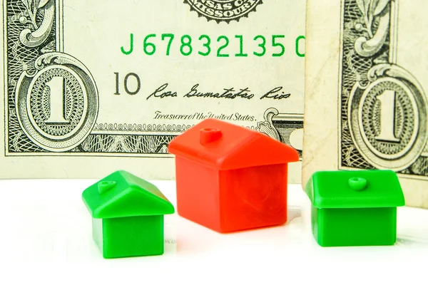 Köpa nya hem i dollar — Stockfoto