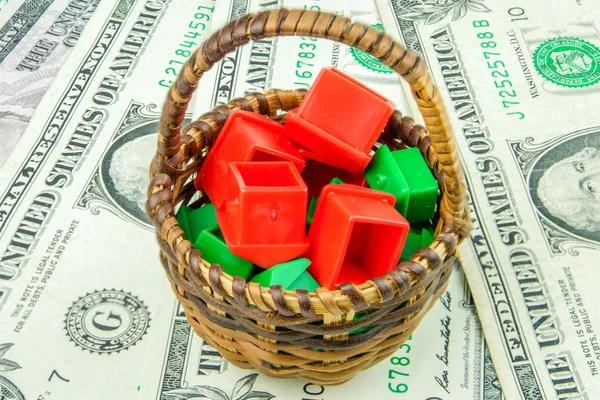 Every part of real estate business portfolio in one basket — Stock Photo, Image